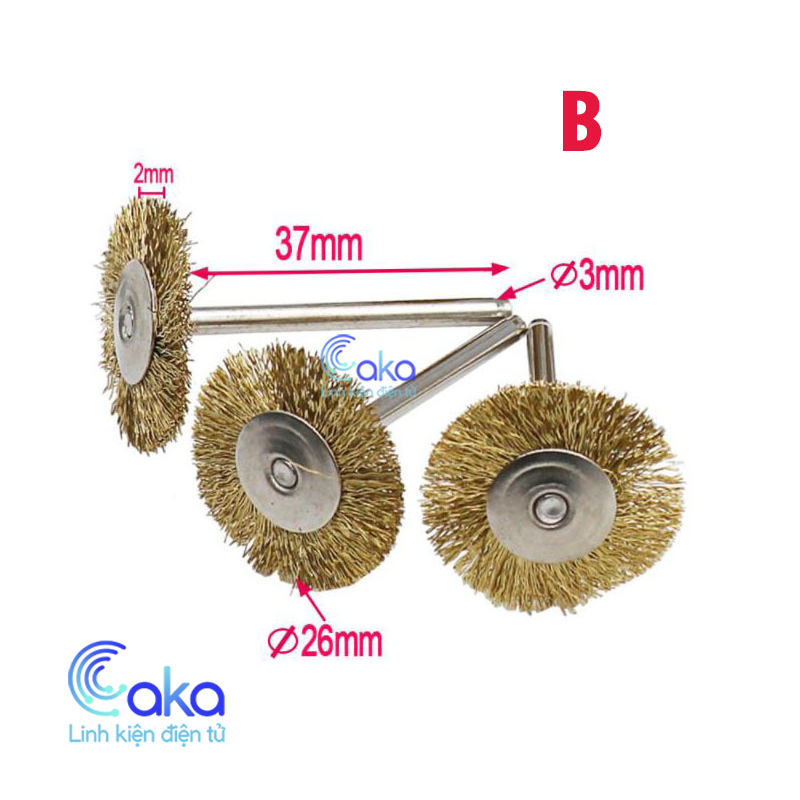 Chổi đánh rỉ sét, rỉ sắt mini sợi đồng 3mm