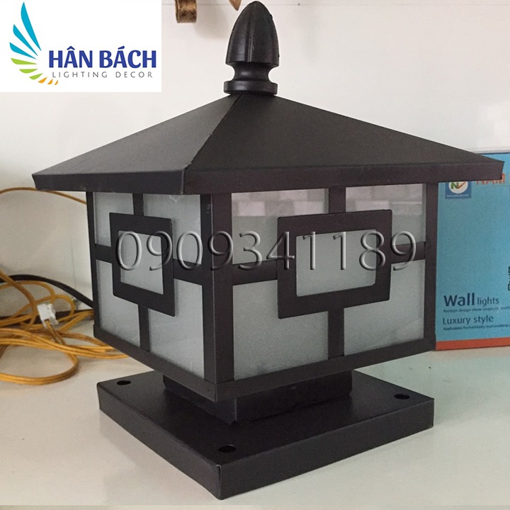 Đèn trụ cổngđèn trụ bờ bao đèn trụ hàng rào d200 loại i