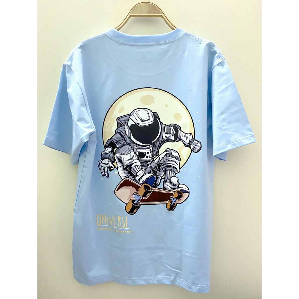 [ANI TEE] Áo Thun Cotton 100% Cực Chất Phi Hành Gia Lướt Ván Universe