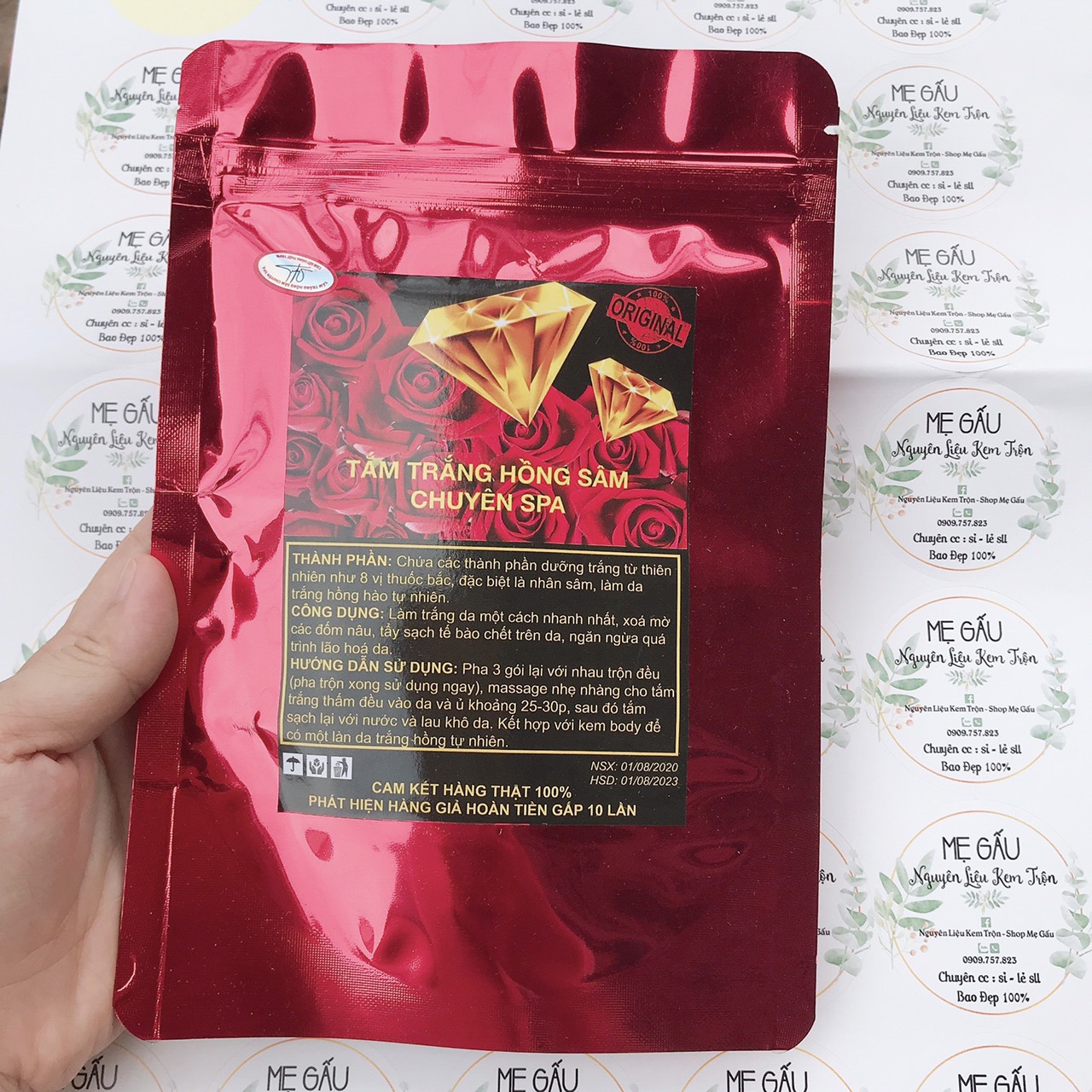 Combo 2 Tắm Trắng Hồng Sâm Siêu Kích Trắng , Se Khít Chân lông