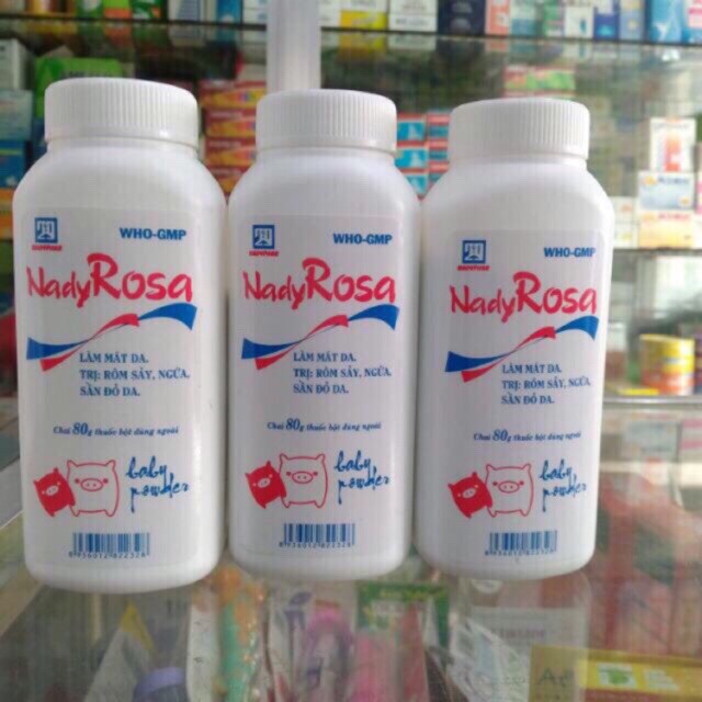 (CHÍNH HÃNG) PHẤN RƠM SẨY BÉ NADY ROSA 80G