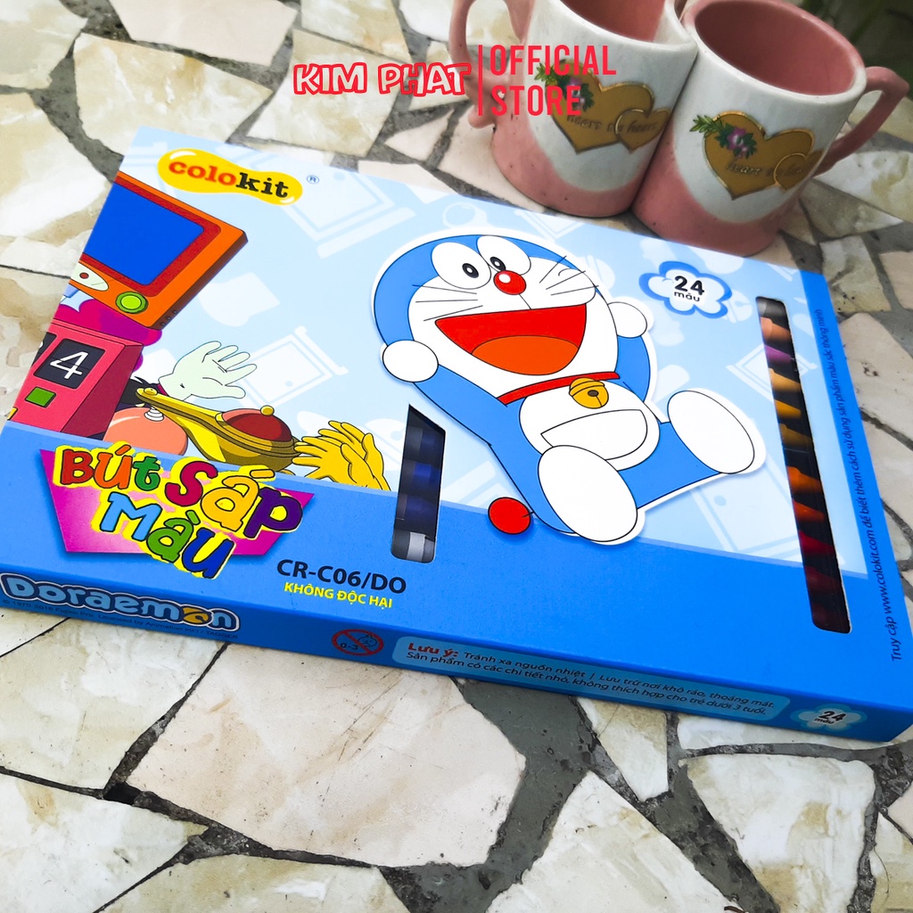 Bút sáp màu Colokit Doraemon 16/24 Màu