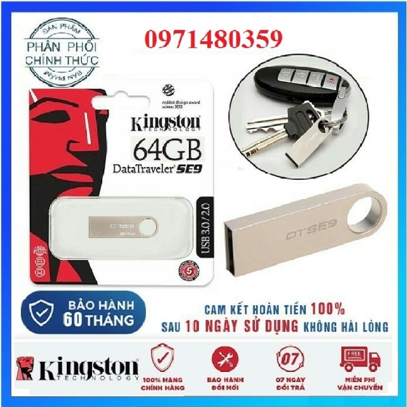 Bảng giá USB Kington 64GB 32GB 16GB (DTSE9) - Bảo Hành 5 Năm - 1 Đổi 1 Phong Vũ