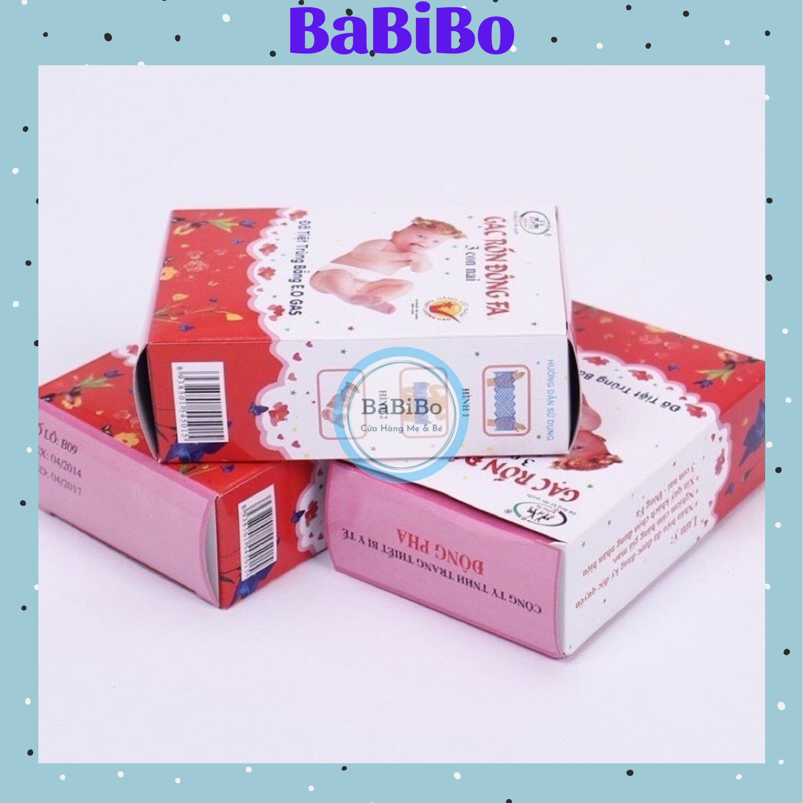 Băng rốn/gạc rốn vô trùng Đông Fa cho bé sơ sinh( hộp 3 chiếc)