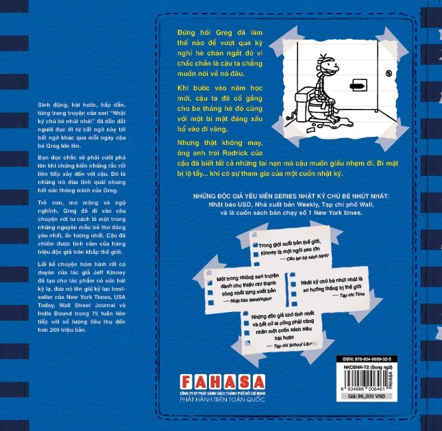 Fahasa - Song Ngữ Việt - Anh - Diary Of A Wimpy Kid - Nhật Ký Chú Bé Nhút Nhát: Luật Của Rodrick - Rodrick Rules