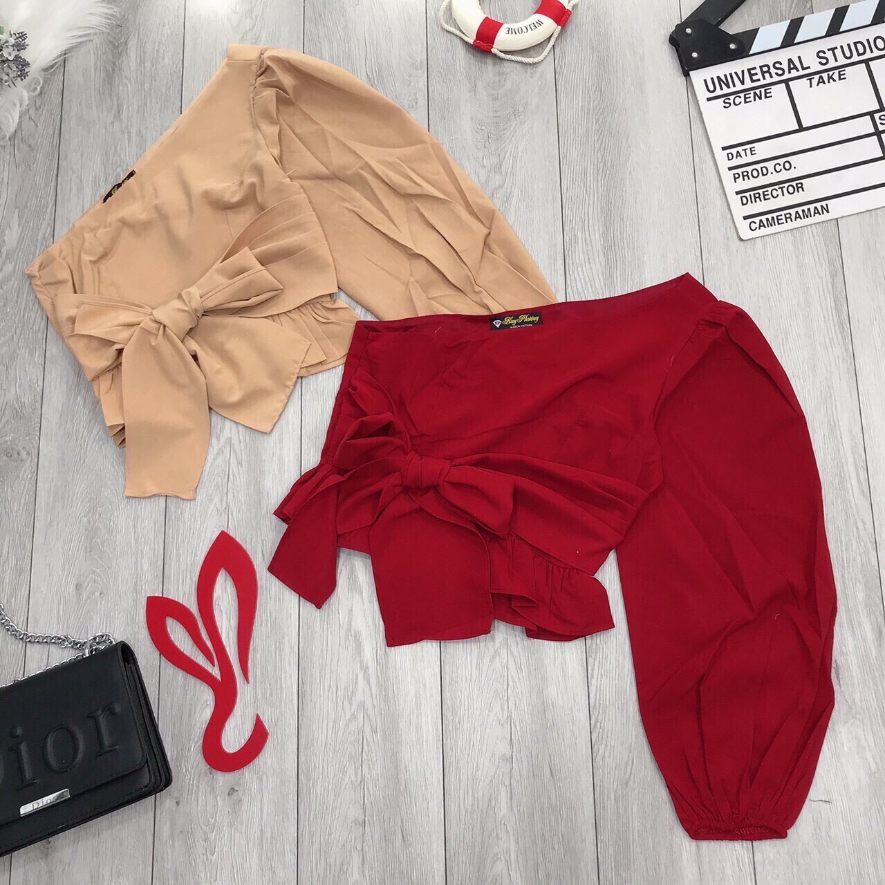 Áo Kiểu Phi Lụa Hot Trend Một Tay Cột Nơ Eo Fashion TTSA0665