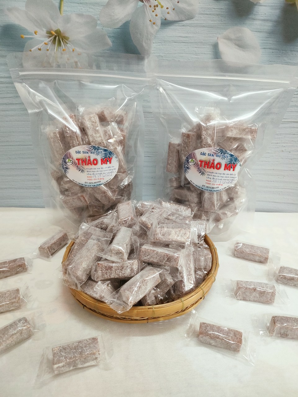 (FREESHIP) 1KG KẸO GỪNG DẺO PHẤN BẾN TRE - CHỢ BẾN TRE