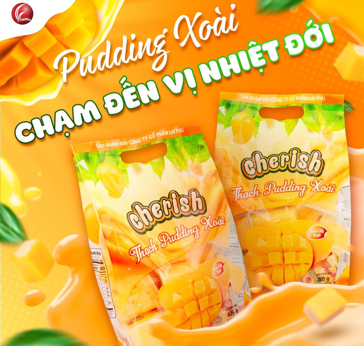 Thạch Pudding Cherish Vị Xoài 850.5 G