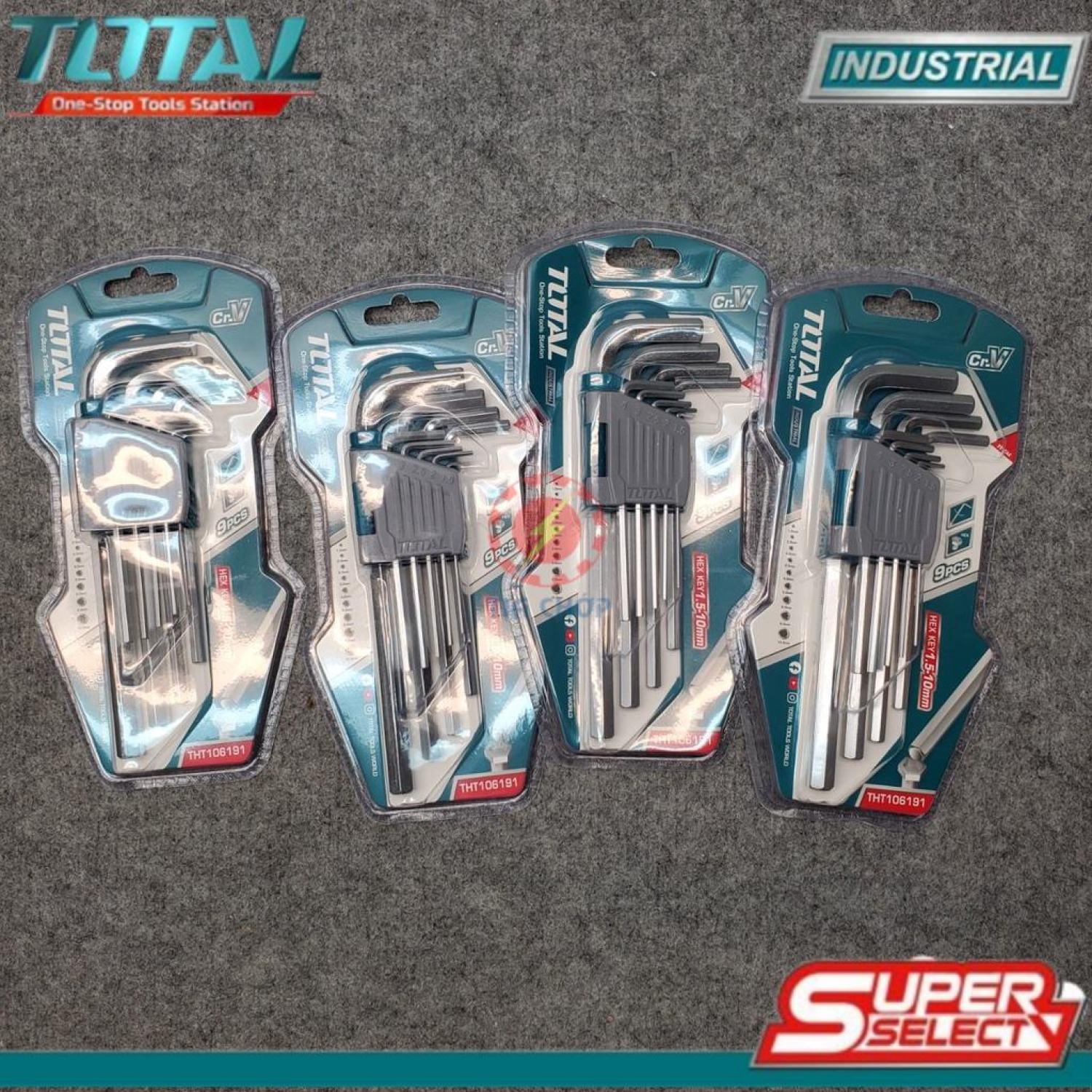 Bộ chìa lục giác 1.5-10mm THT106191 TOTAL
