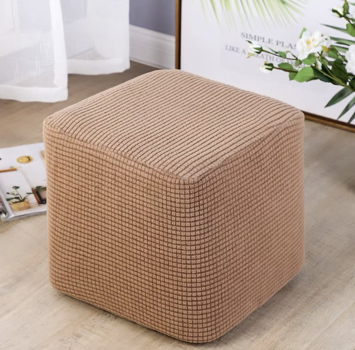 Vỏ bọc đôn tròn/vuông chất nhung gân