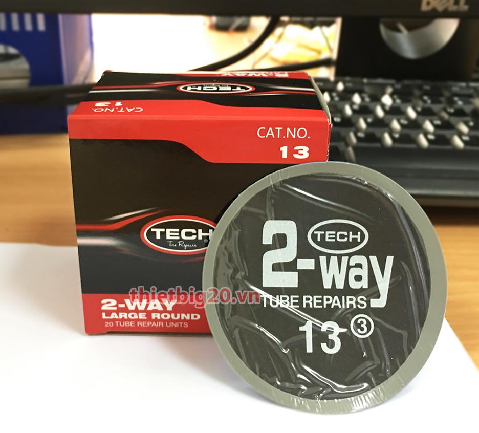 Hộp 20 miếng vá săm ô tô, xe máy Tech 13 (Tròn, 80mm)