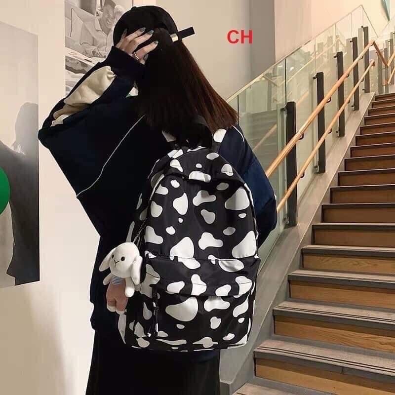 ▨  Balo đen trơn trắng trơn chất dù siêu đẹp( ko kèm thú)