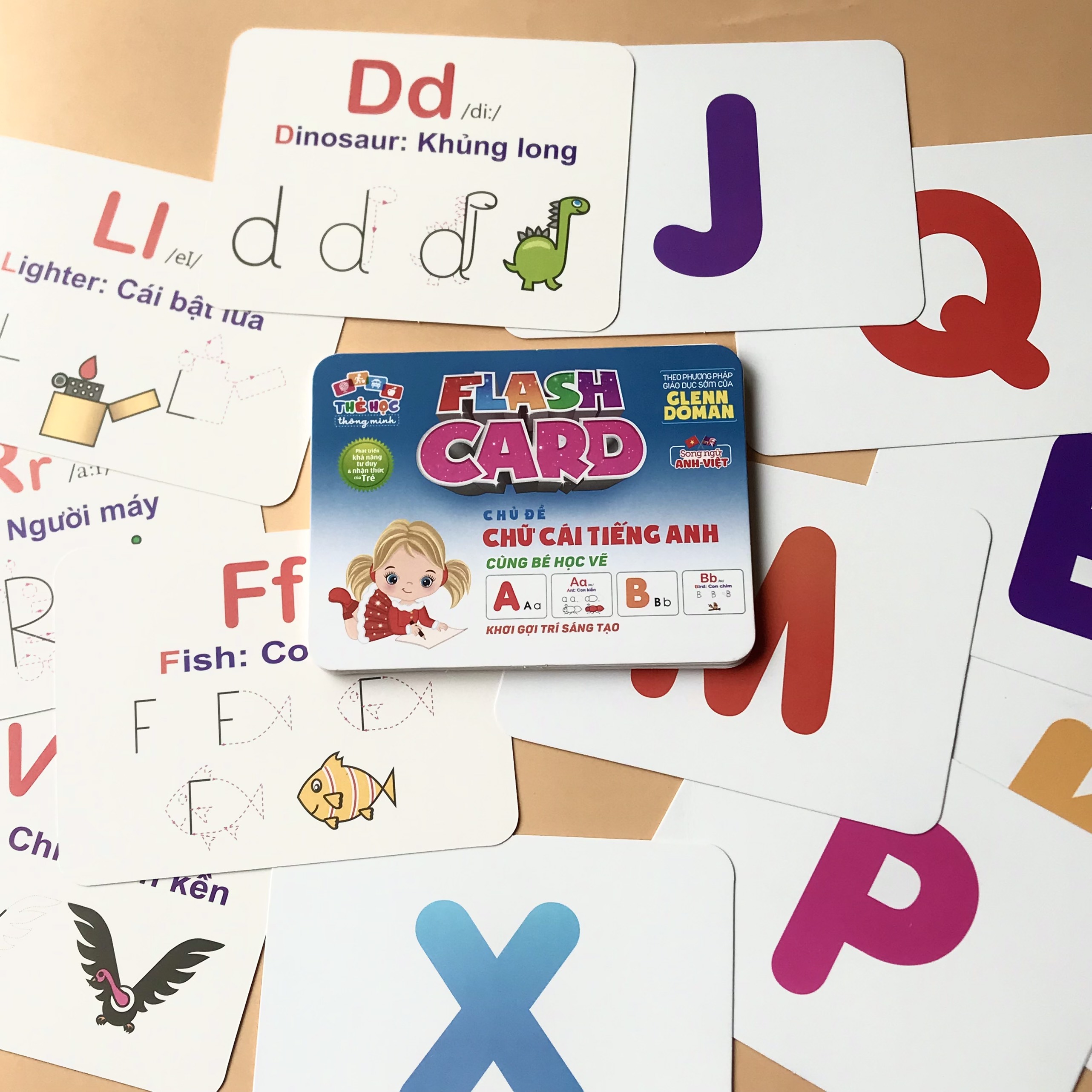 Đồ children's educational toys, set learning card flash card about letters for baby get to know about the world around them, card intelligent learning for baby from 2 years old