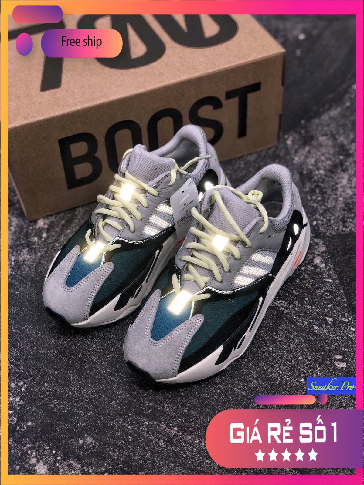Giày thể thao YEEZY BOOST 700 OG Wave runner dành cho nam nữ thời trang cá