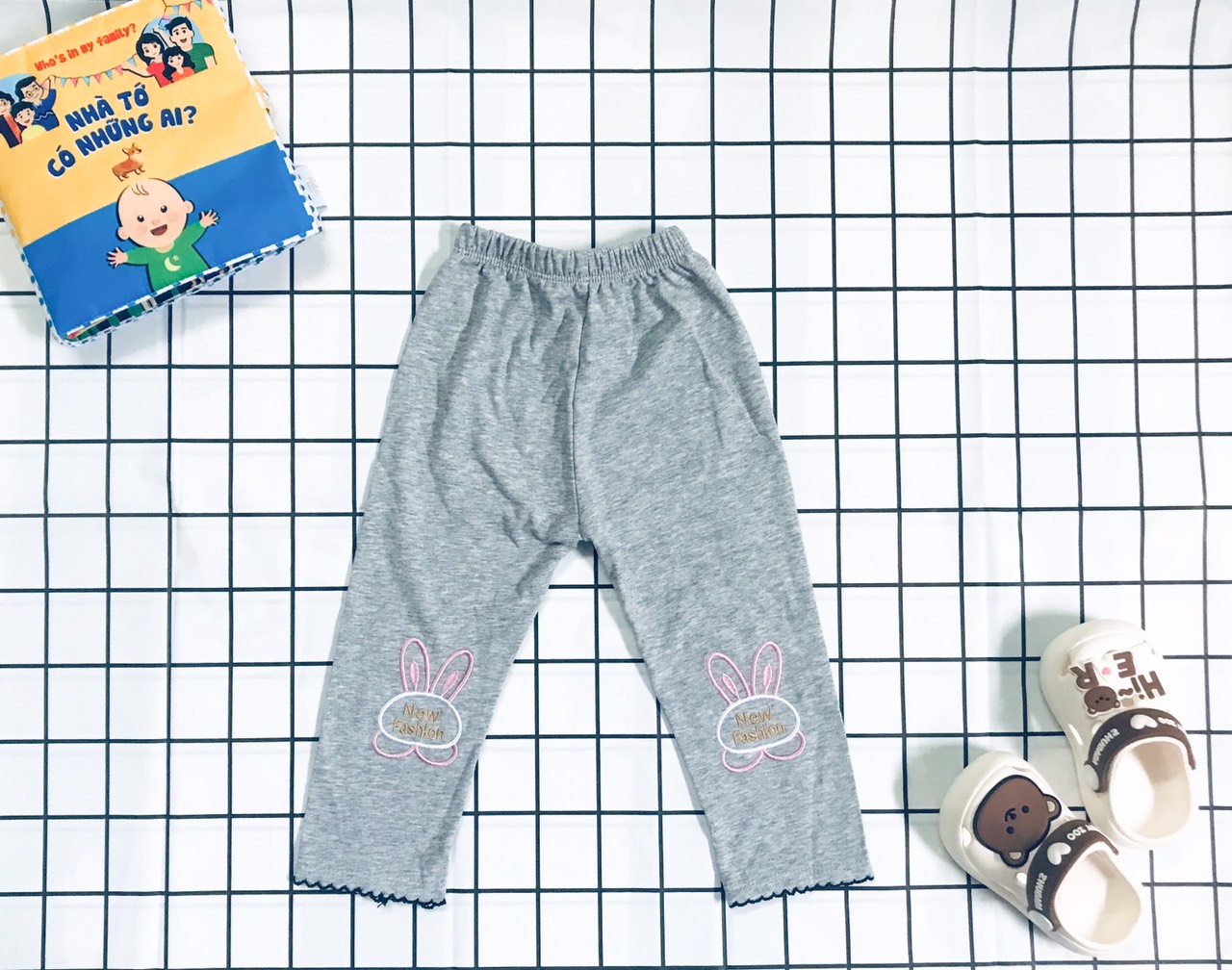 Quần legging dài cho bé gái cotton thoáng mát