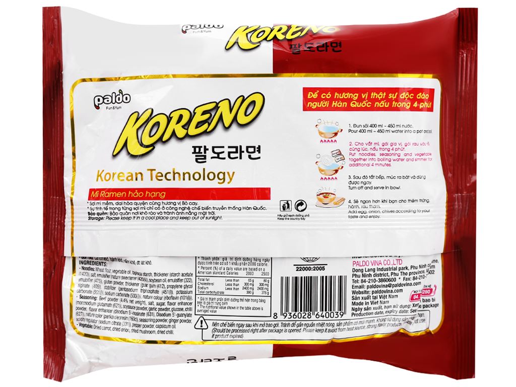 Combo 10 gói mì vị bò cay 100g