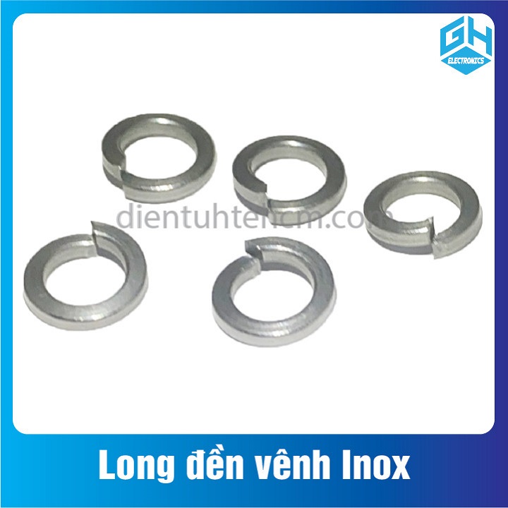 COMBO 50 con long đền vênh Inox M3,M4,M5,M6,M8(chất inox 201)
