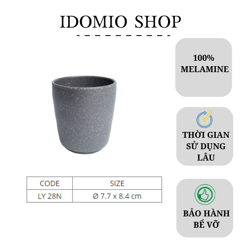 Ly nhựa melamine nhám xám- ly28nx