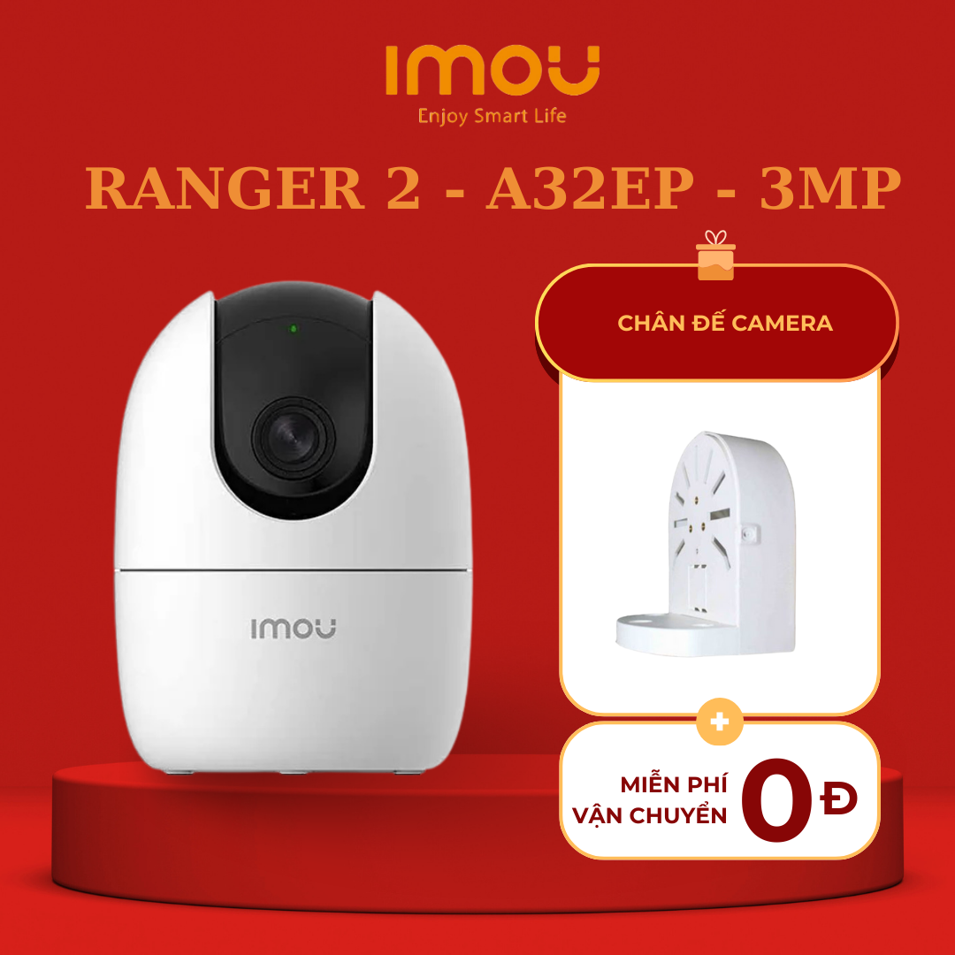 (TẶNG KÈM ĐẾ CAMERA) Camera Imou 3MP Ranger A32EP L -3MP quay quét độ phân giải 2K (3.0MP) l đàm thoại 2 chiều l BH 2 năm