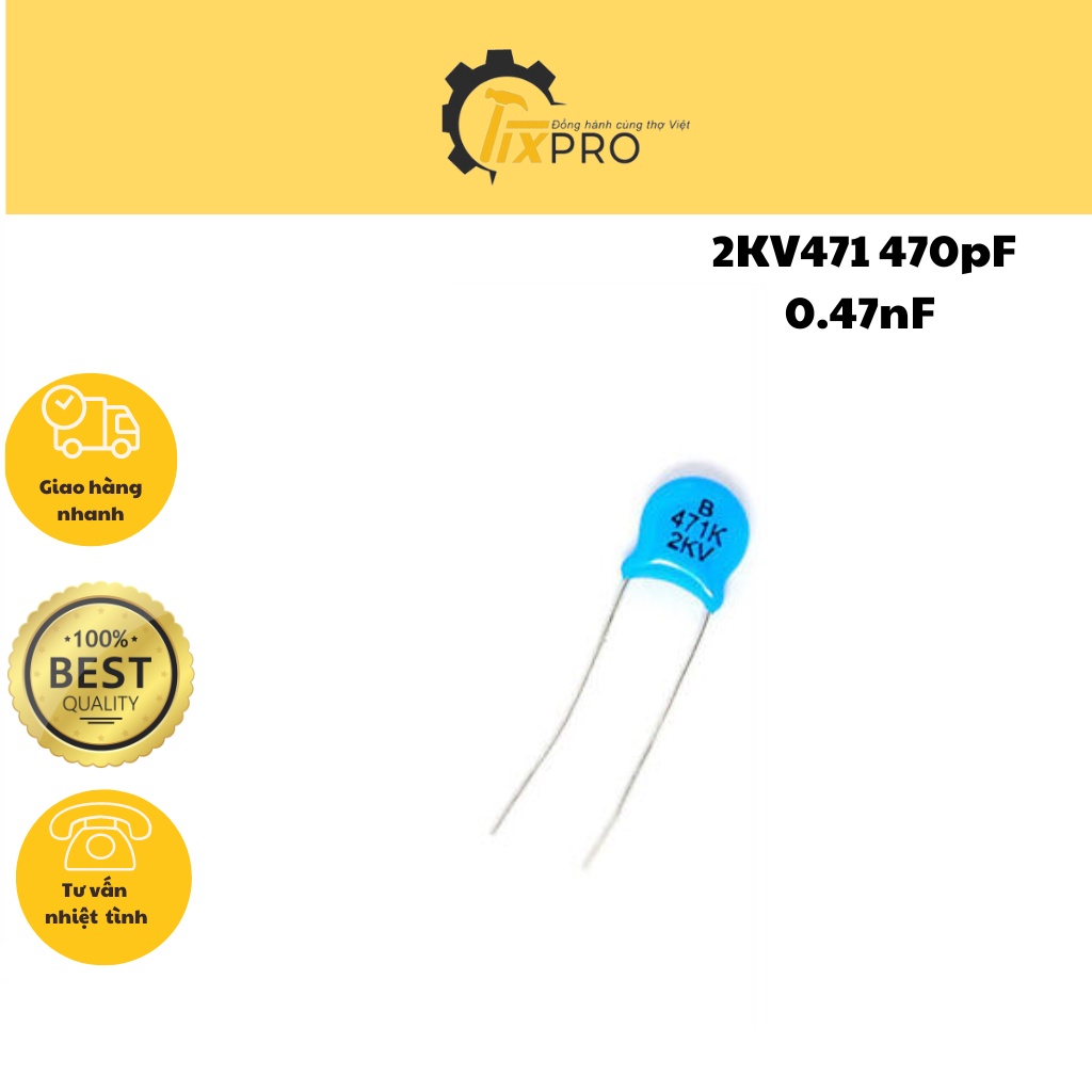 Tụ cao áp 2KV471 470pF 0.47nF 2000V (Túi 10c)