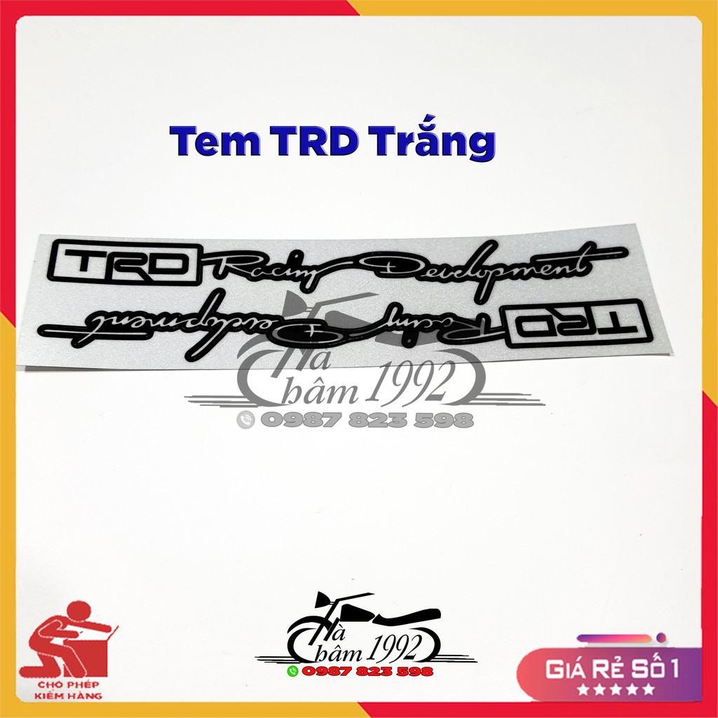 Tem Đuôi ( Tem Sườn) TRD, PERFORMANTE Dán Mọi Loại Xe Máy (Giá 1 Cặp)