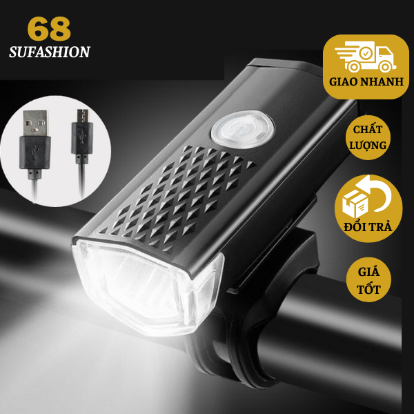 Đèn led xe đạp thể thao, đèn USB chống nước siêu sáng