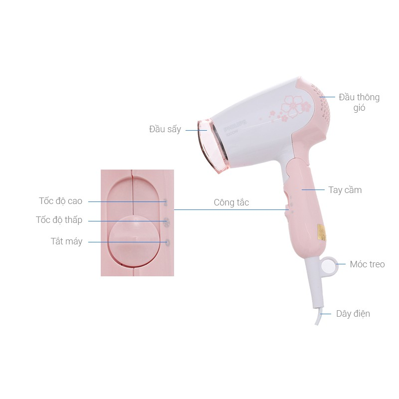 Máy sấy tóc mini Philips HP8108 chính hãng