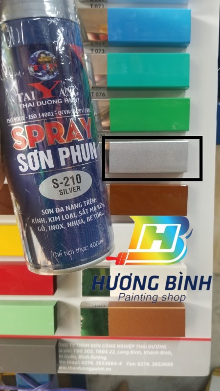 Sơn xịt Taiyang không cần sơn lót (dành cho bề mặt inox, gương, sắt mạ kẽm, nhựa, bê tông, gỗ)