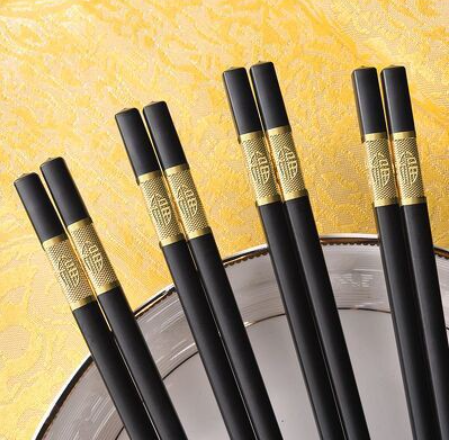 Set 10 đôi đũa mạ vàng
