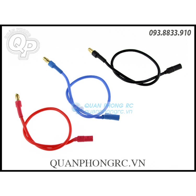 Dây Silicon Nối Dài Motor 30cm Jack Chuối 3.5mm  / 4.0mm (1 sợi) dành cho máy bay điều khiển