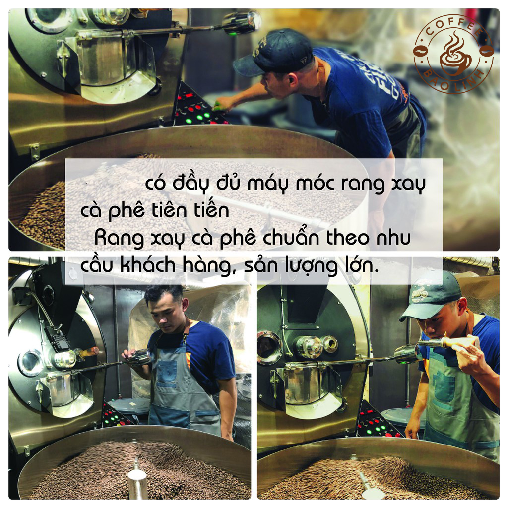 Cà Phê Nguyên Chất BL55 Thành Phần 50% Robusta+50% Arabica Rang Mộc Pha Phin, Pha Máy