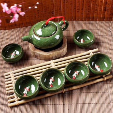 Bộ bình trà cá koi cực đẹp