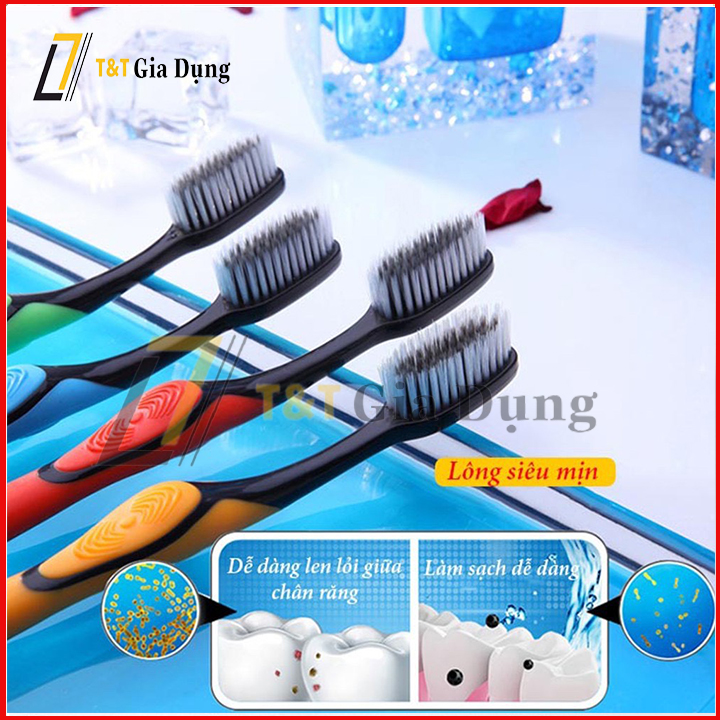 Bàn Chải Đánh Răng Bàn Chải Than Tre Hoạt tính Bossi Hàn Quốc - an toàn tuyệt đối cho sức khỏe