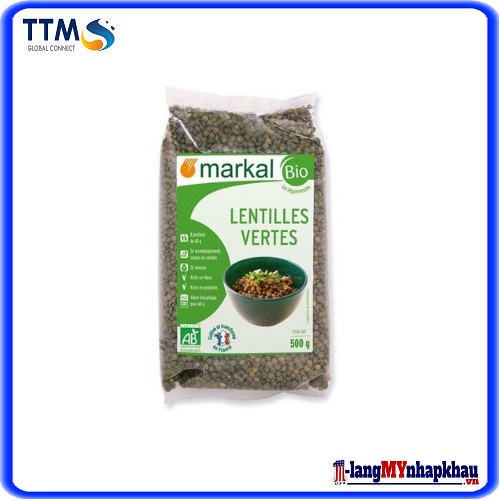 Đậu lăng xanh hữu cơ Markal 500g