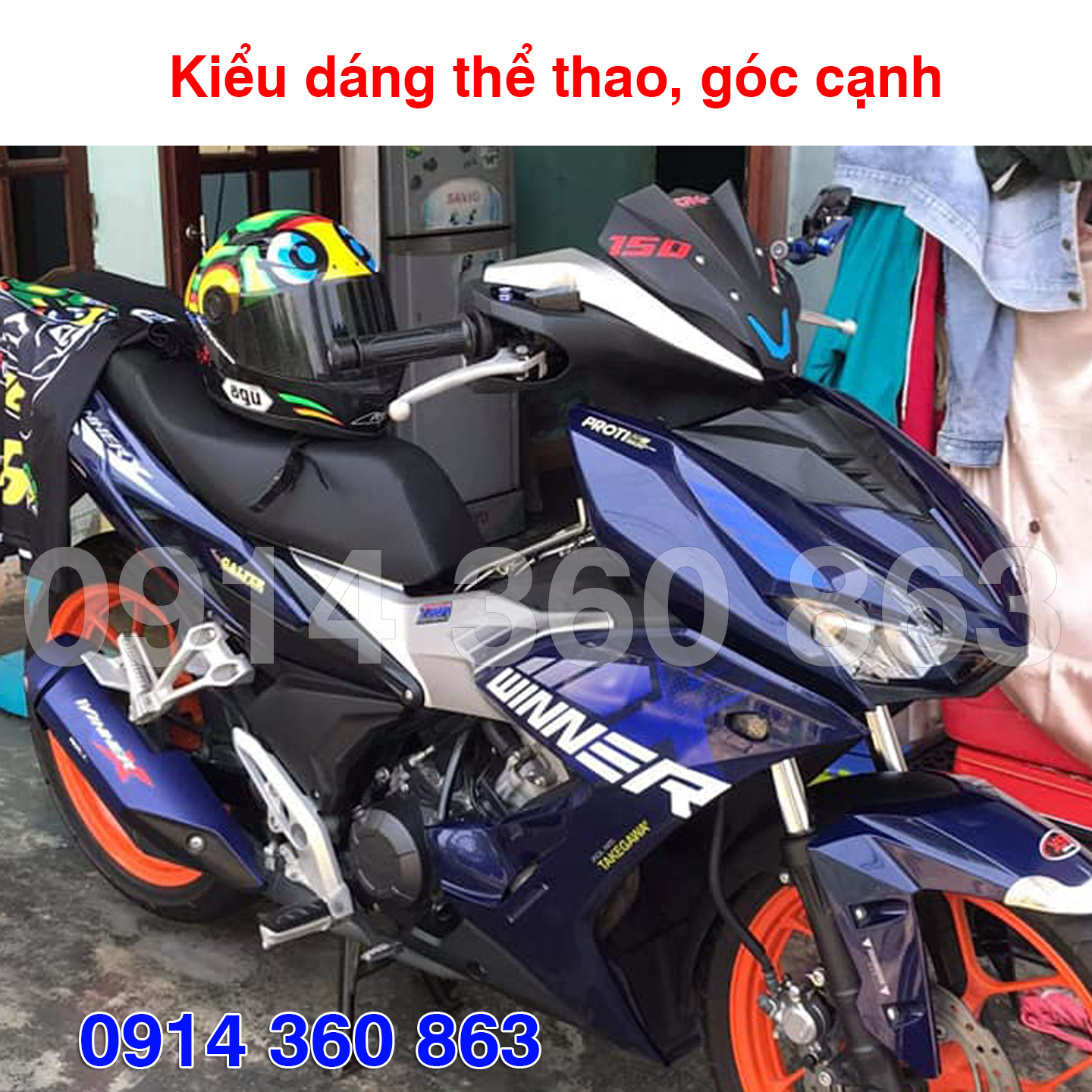 Mão chắn gió Winner x v2 Kiểu sừng đen đỏ