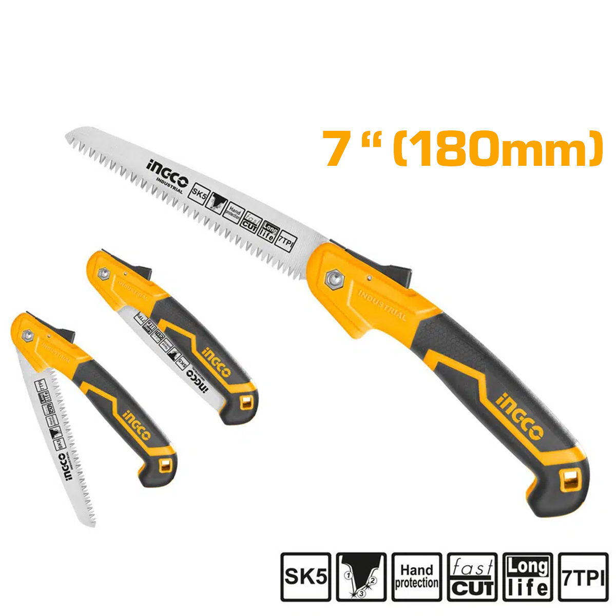 Ingco multi-function hand-held saw branch saw SK5 anti-curved saw blade for rust reduction. 506 sw1808, hps3008, hps3308