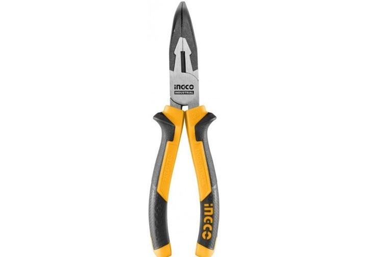 Kềm mũi nhọn mỏ cong 6"/160mm Ingco HBNP28168