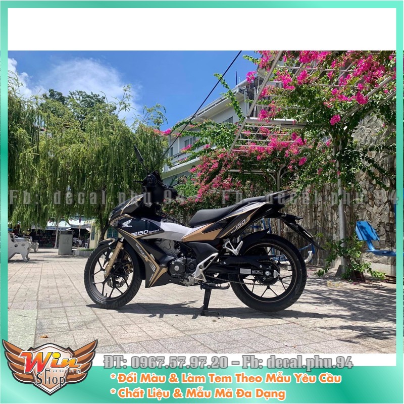 Tem rời Winner X đen nhám chỉ vàng đồng mẫu mới