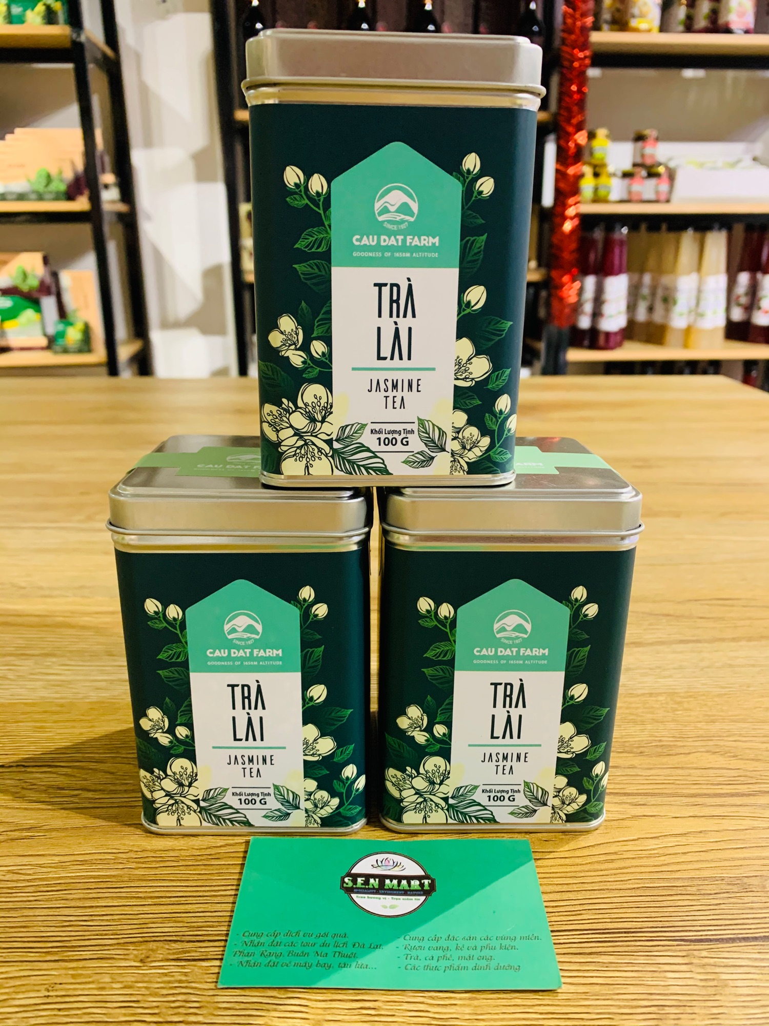 Trà Lài lon thiếc Cầu Đất Farm 100gr