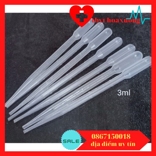 [Combo100 ống] Pipet Nhựa Hút Dung Dịch 5ml