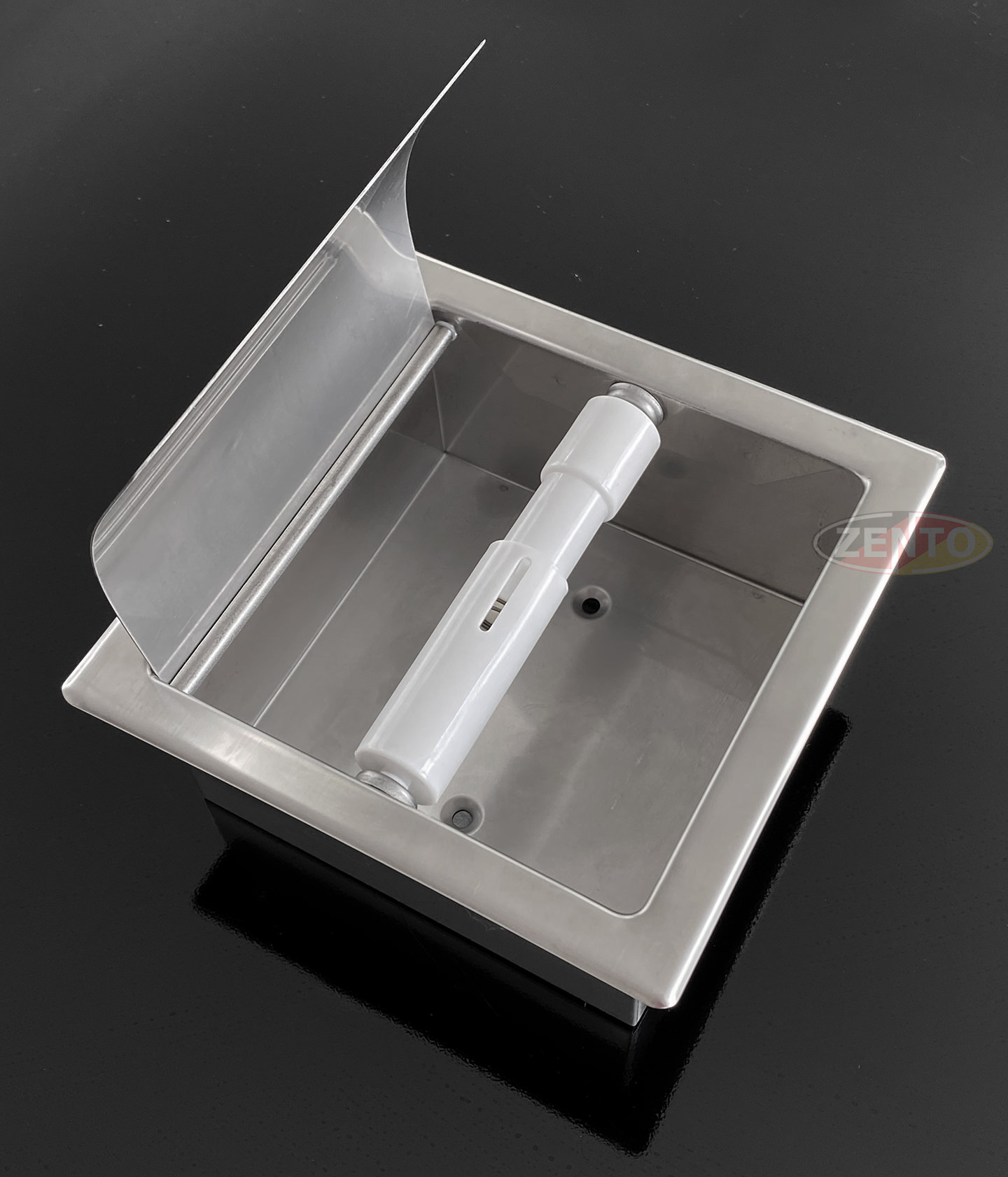 Lô giấy vệ sinh âm tường HB1124-1Brushed.