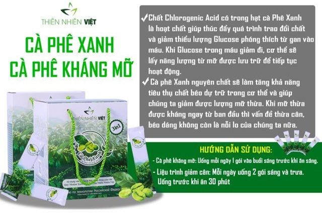 [HCM]Giảm cân cafe xanh 30 gói