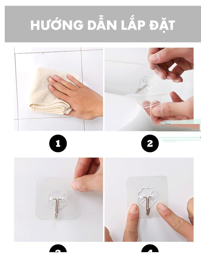 Combo 50 móc dán tường siêu dính