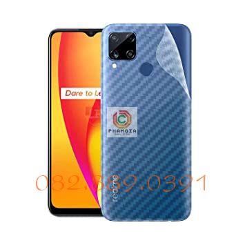Miếng dán mặt lưng skin carbon Realme C15 / Realme C25