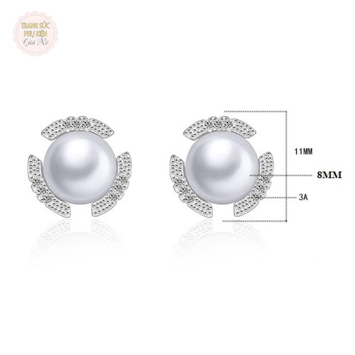 [HCM]Hoa tai nữ thời trang hạt châu mẫu mới HT204