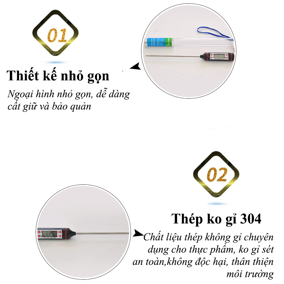 Nhiệt kế đo nhiệt độ nước pha sữa cho các mẹ