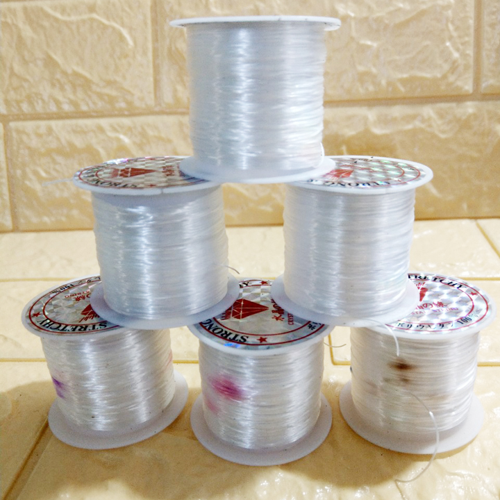 [HCM]1 cuộn 10m Dây thun co giản sỏ hạt làm vòng 0.3ly