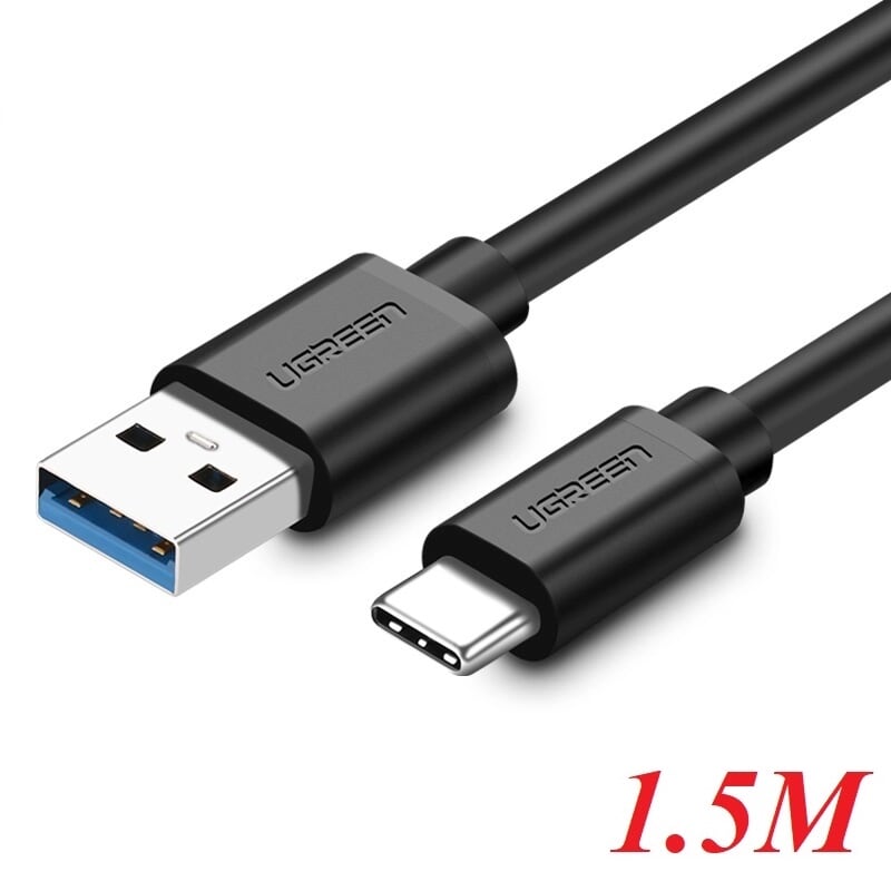 Ugreen 20883 1.5m màu đen dây usb 3.0 sang usb-c us184