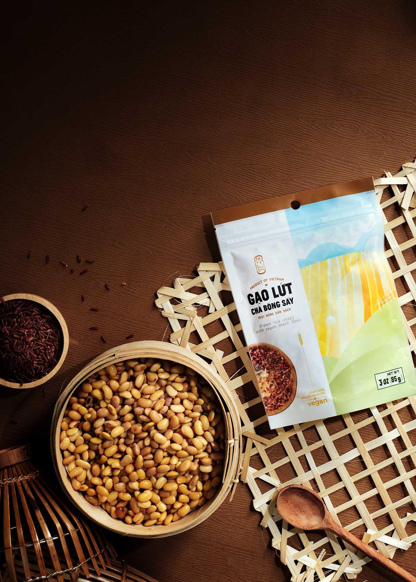 Gạo Lứt Chà Bông Sấy Hoa Sen (Túi 85g)