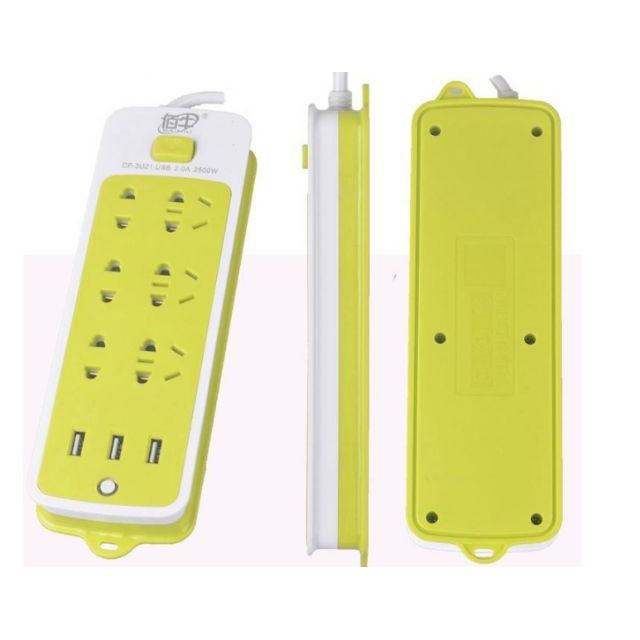 Ổ cắm điện 6 cổng kèm 3 cổng USB